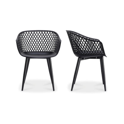 Piazza Outdoor Chair Black   Set Of Two | Black