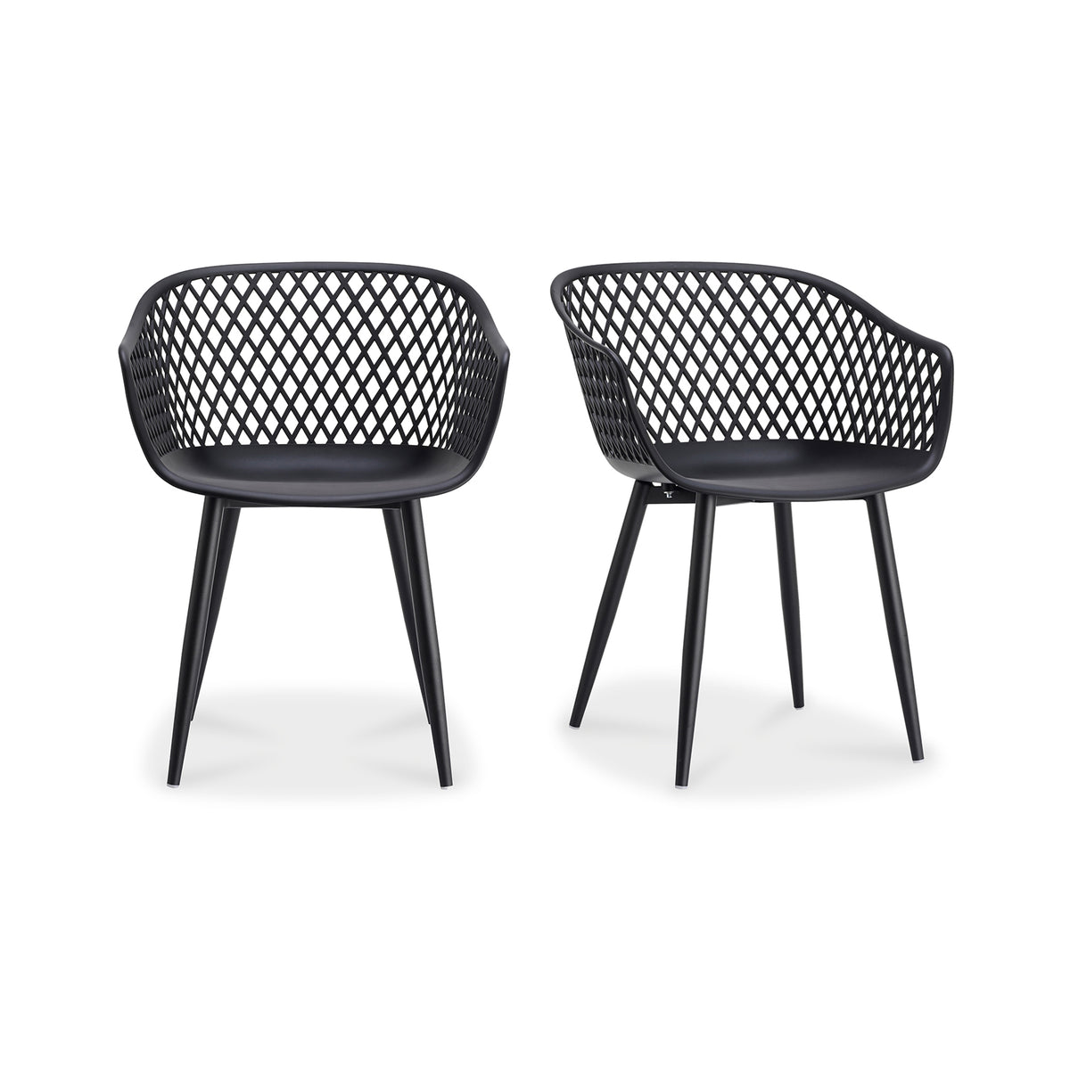 Piazza Outdoor Chair Black - Set Of Two by Moe's Home