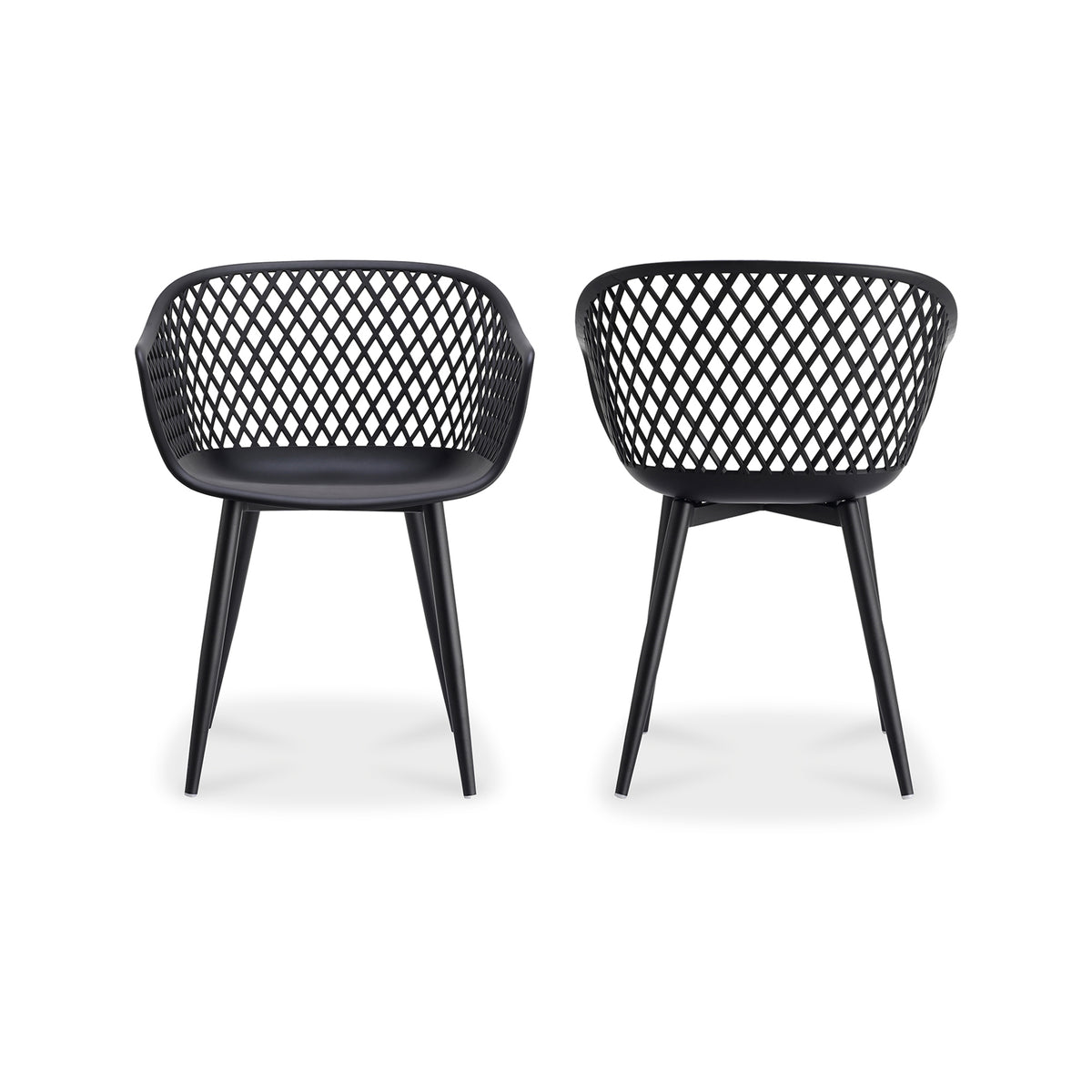 Piazza Outdoor Chair Black - Set Of Two by Moe's Home