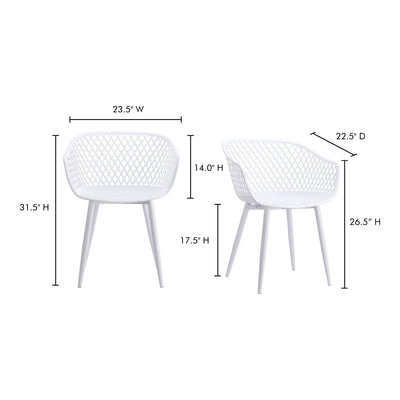 Piazza Outdoor Chair White - Set Of Two