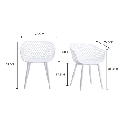 Piazza Outdoor Chair White - Set Of Two