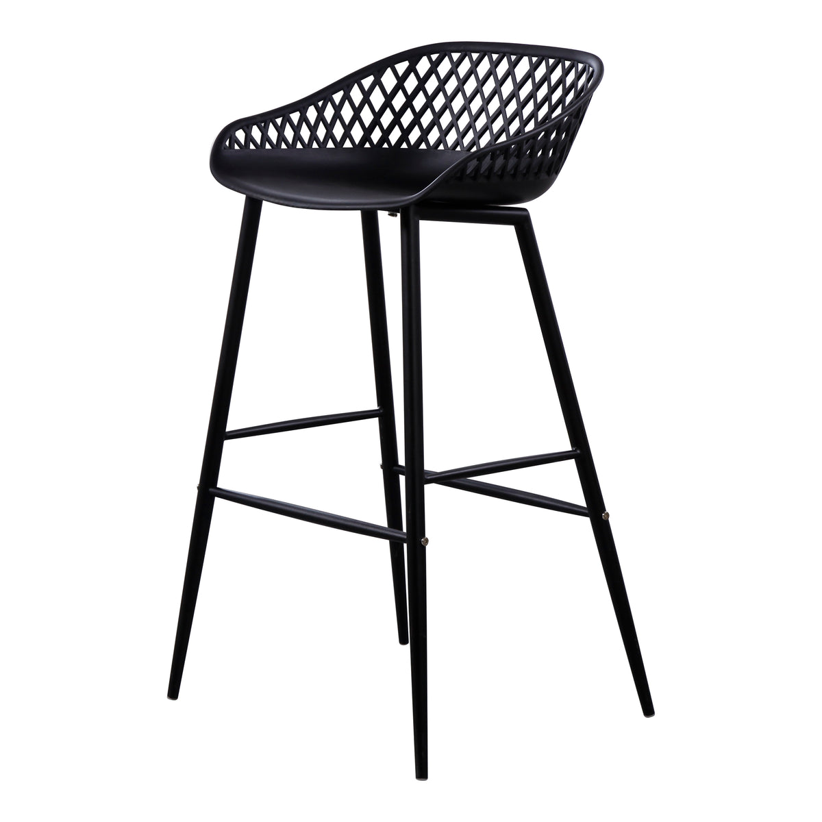 Piazza Outdoor Barstool Black - Set Of Two by Moe's Home