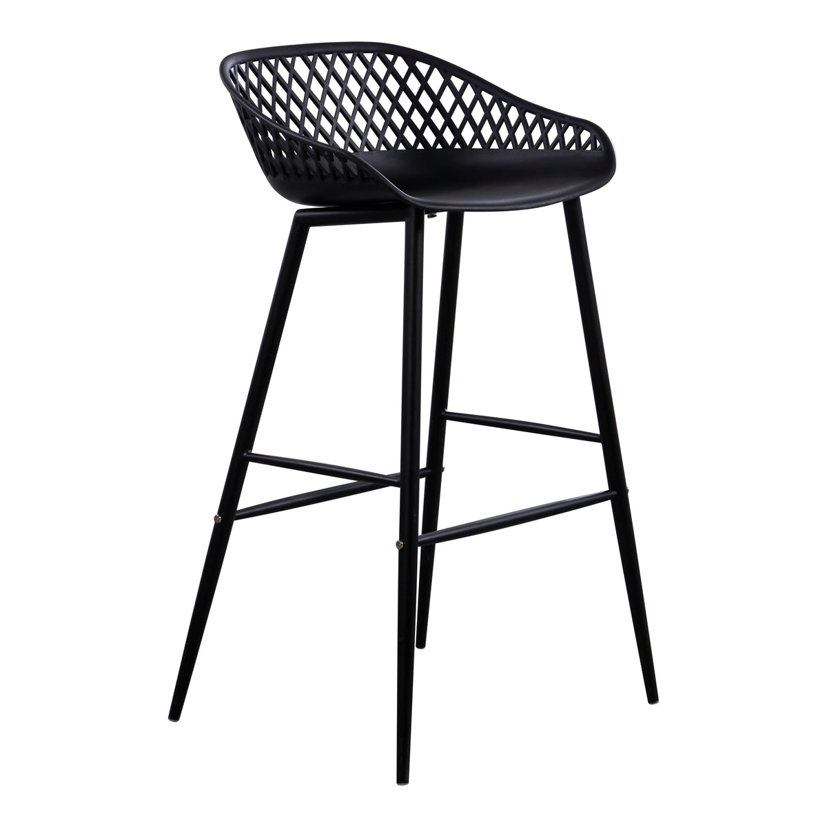 Piazza Outdoor Barstool Black - Set Of Two by Moe's Home