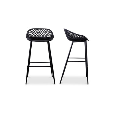 Piazza Outdoor Barstool Black   Set Of Two | Black