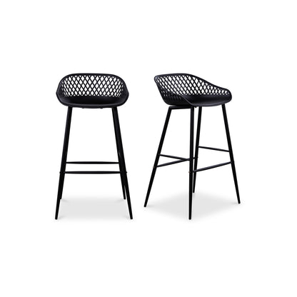 Piazza Outdoor Barstool Black - Set Of Two