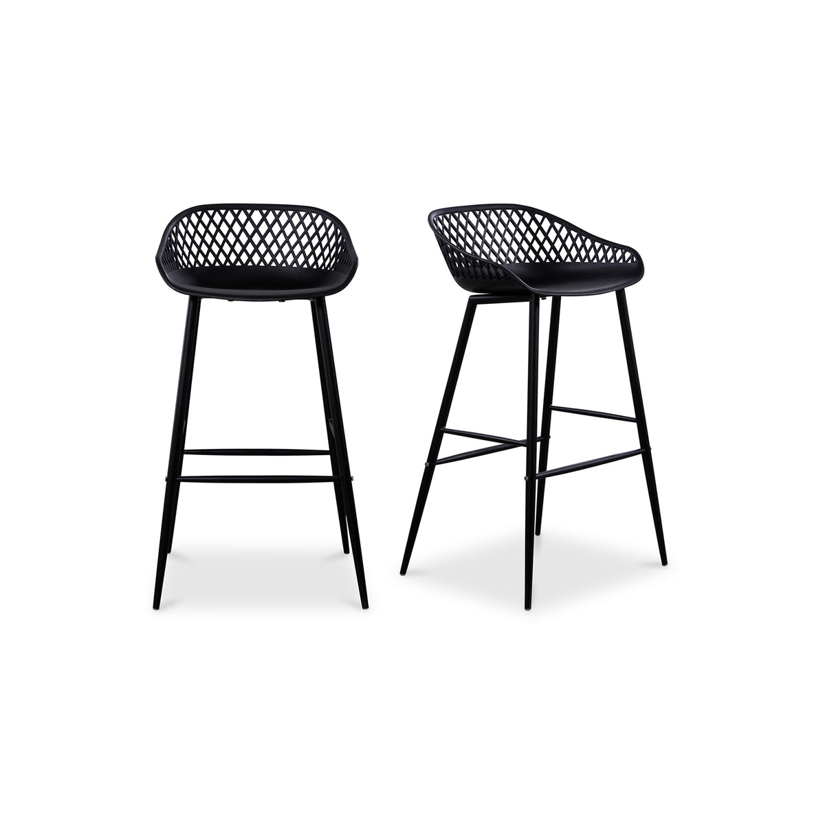 Piazza Outdoor Barstool Black - Set Of Two by Moe's Home