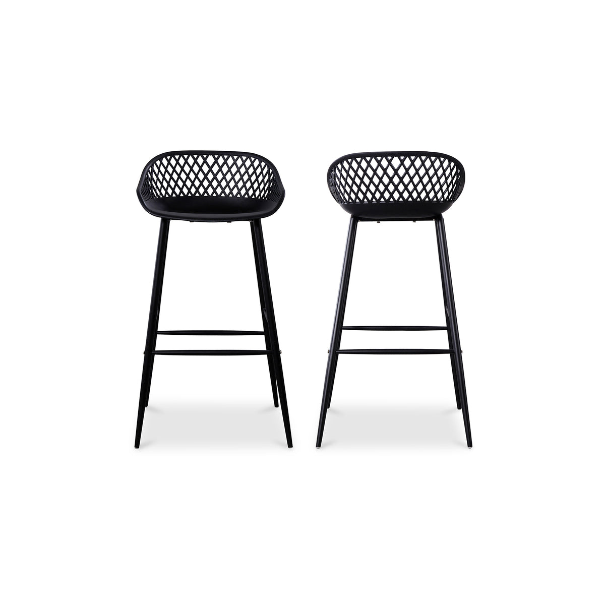 Piazza Outdoor Barstool Black - Set Of Two by Moe's Home