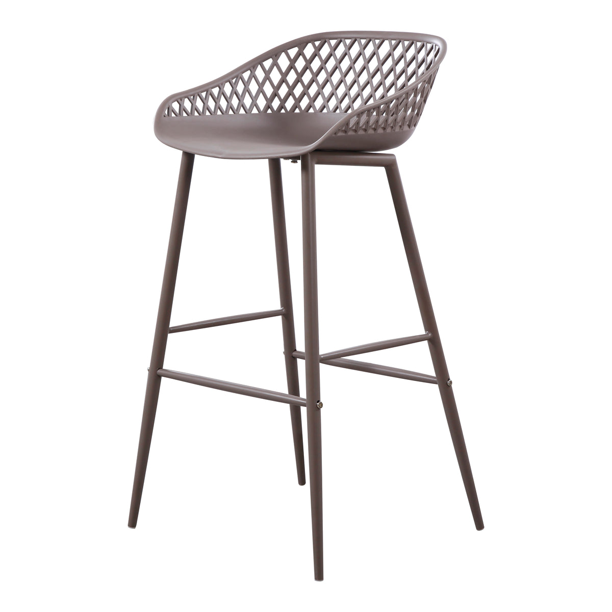 Piazza Outdoor Barstool Grey - Set Of Two by Moe's Home