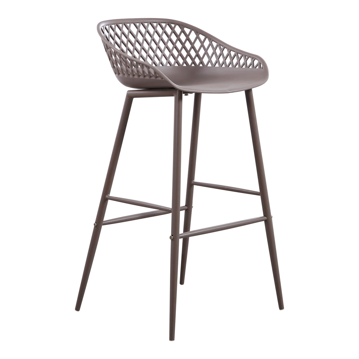 Piazza Outdoor Barstool Grey - Set Of Two by Moe's Home