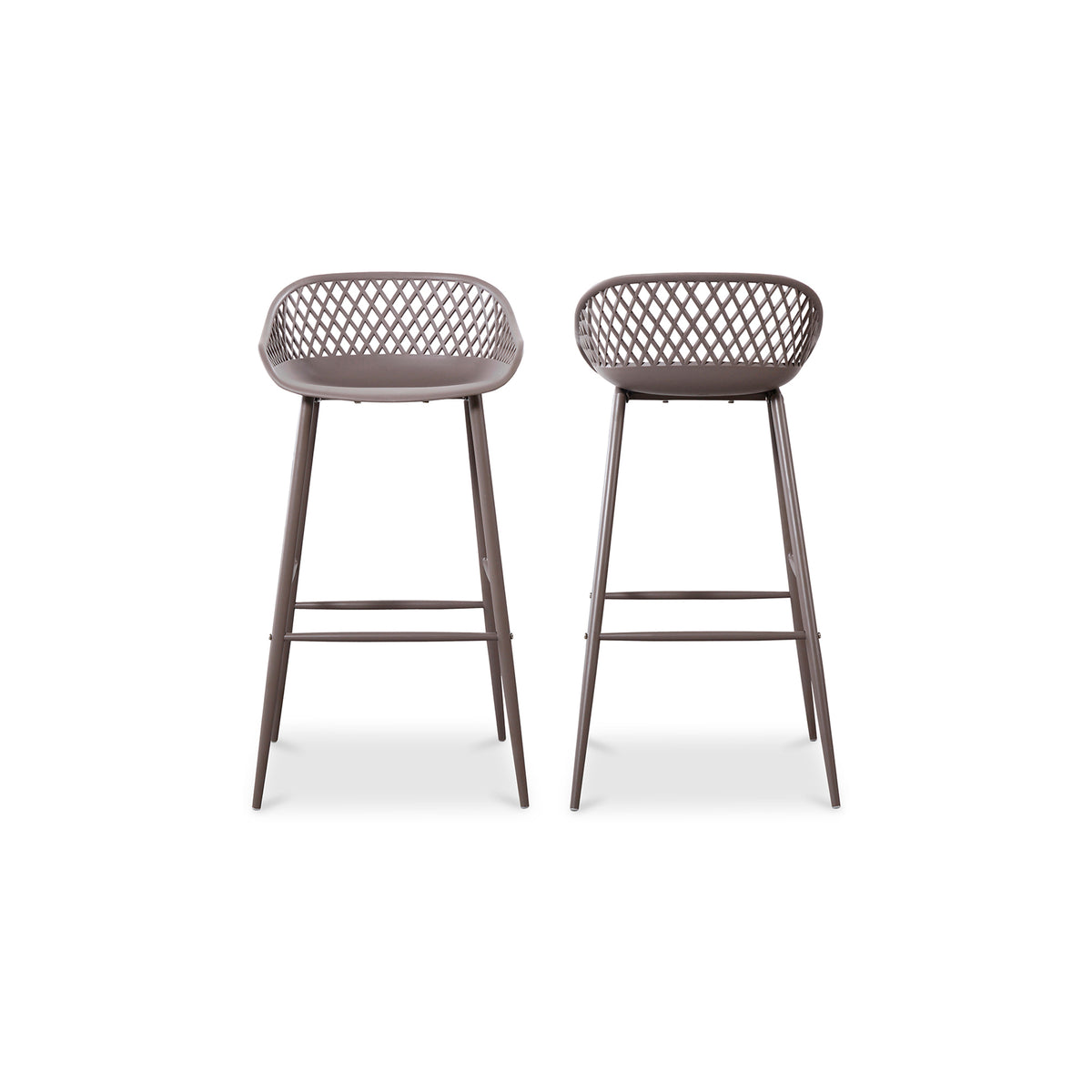 Piazza Outdoor Barstool Grey - Set Of Two by Moe's Home