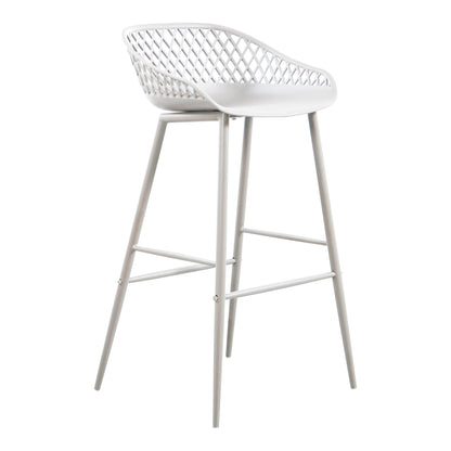 Piazza Outdoor Barstool White - Set Of Two