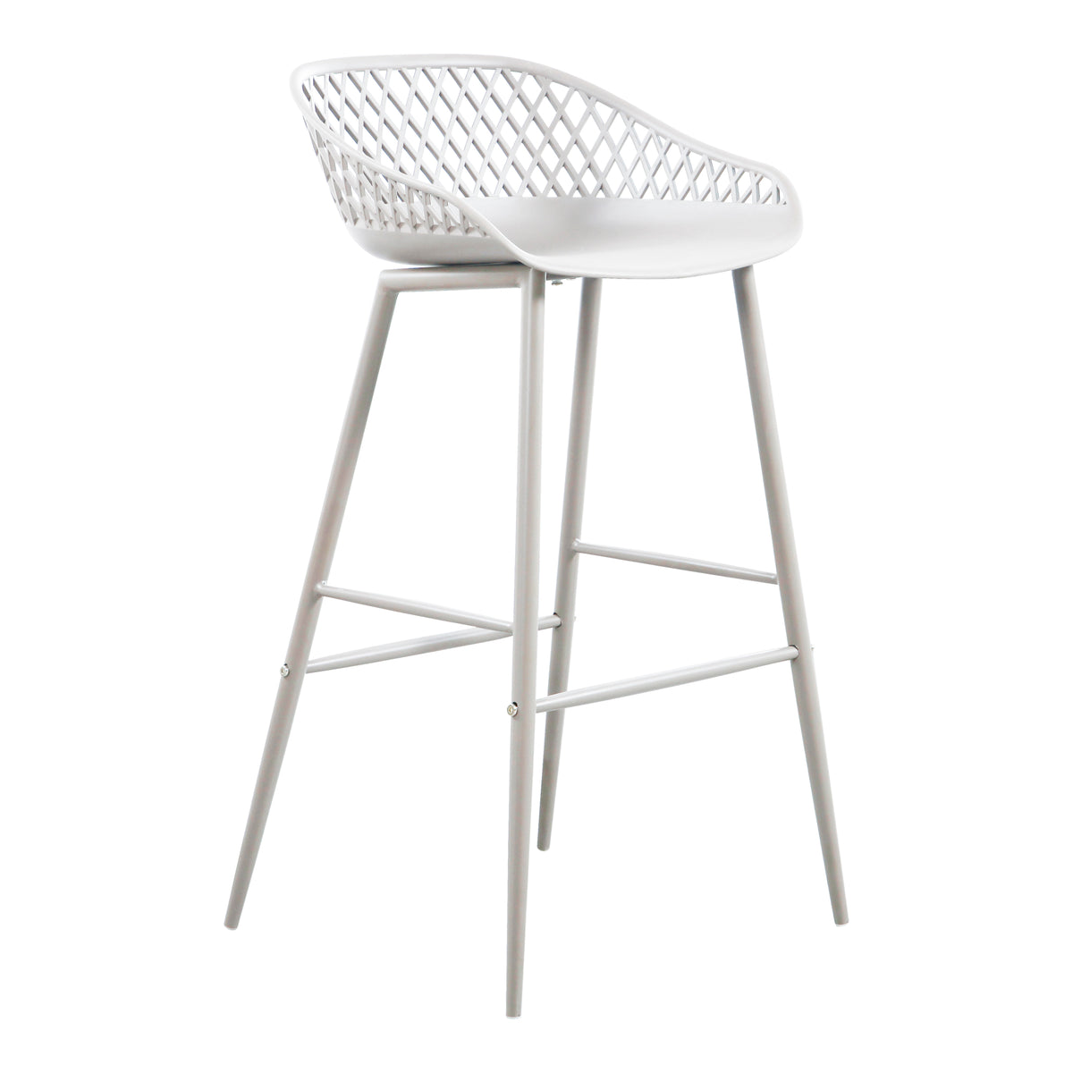 Piazza Outdoor Barstool White - Set Of Two by Moe's Home