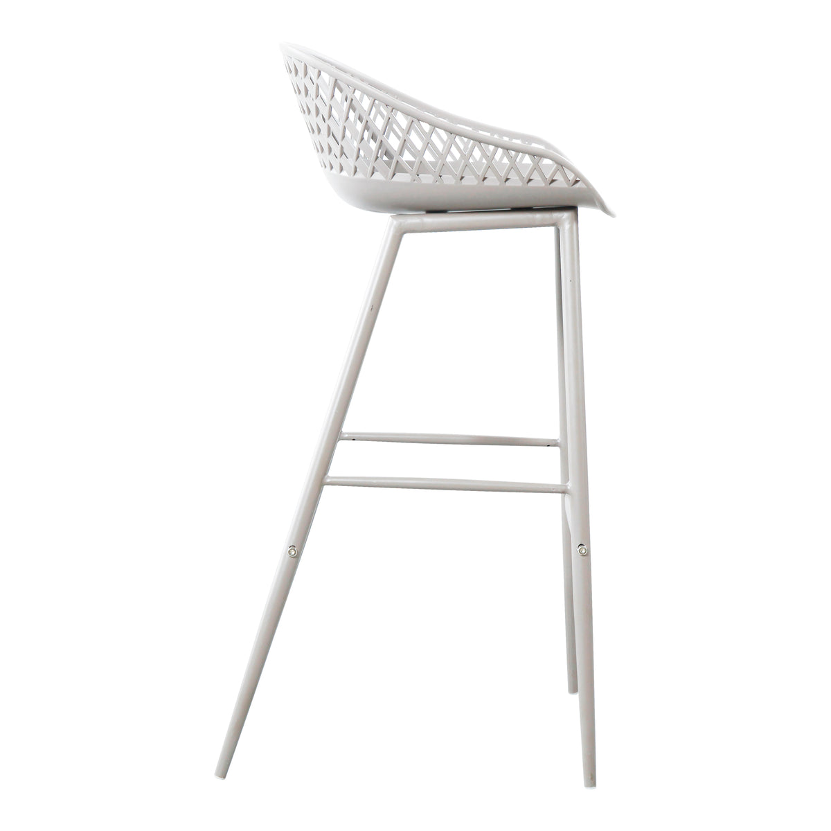 Piazza Outdoor Barstool White - Set Of Two by Moe's Home