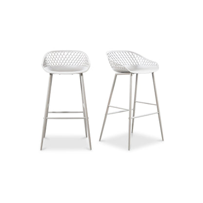 Piazza Outdoor Barstool White - Set Of Two