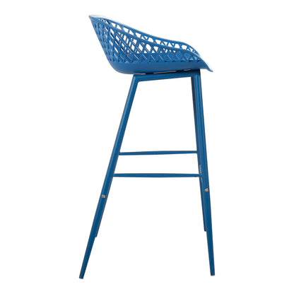 Piazza Outdoor Barstool Blue - Set Of Two