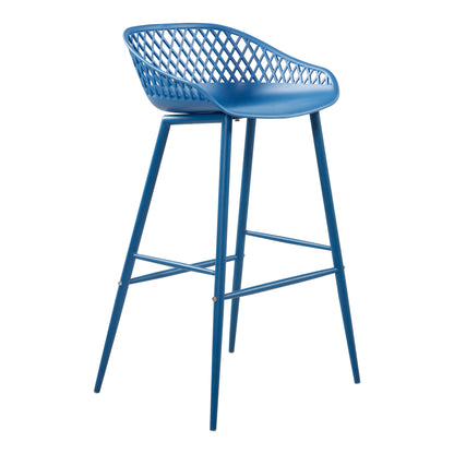 Piazza Outdoor Barstool Blue - Set Of Two