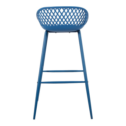 Piazza Outdoor Barstool Blue - Set Of Two