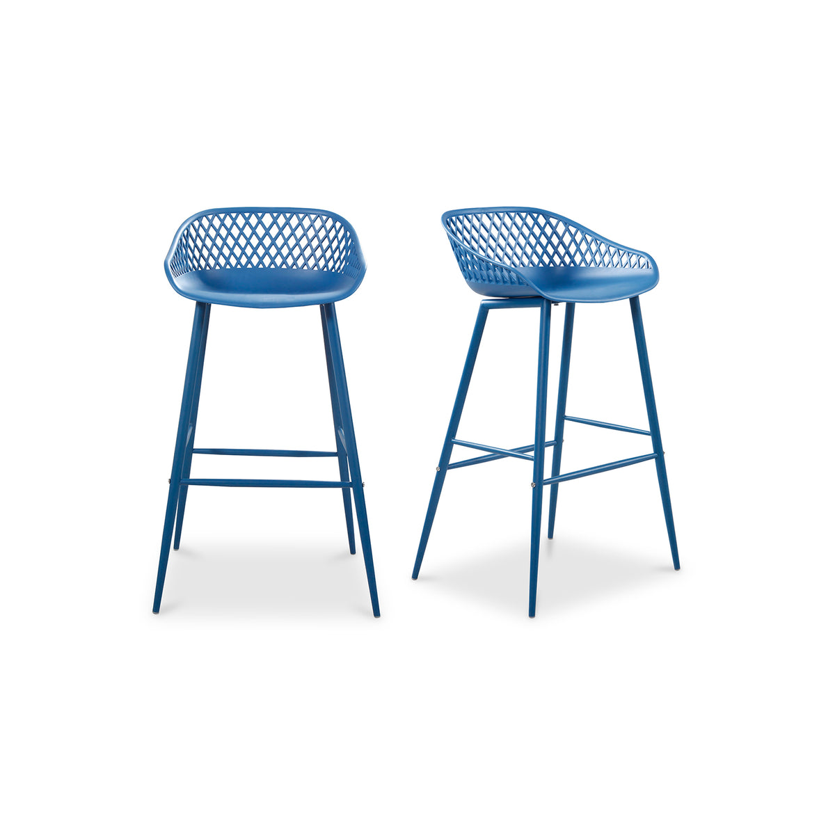 Piazza Outdoor Barstool Blue - Set Of Two by Moe's Home