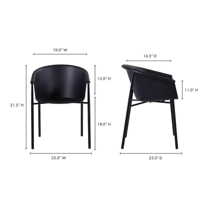 Shindig Outdoor Dining Chair Black - Set Of Two