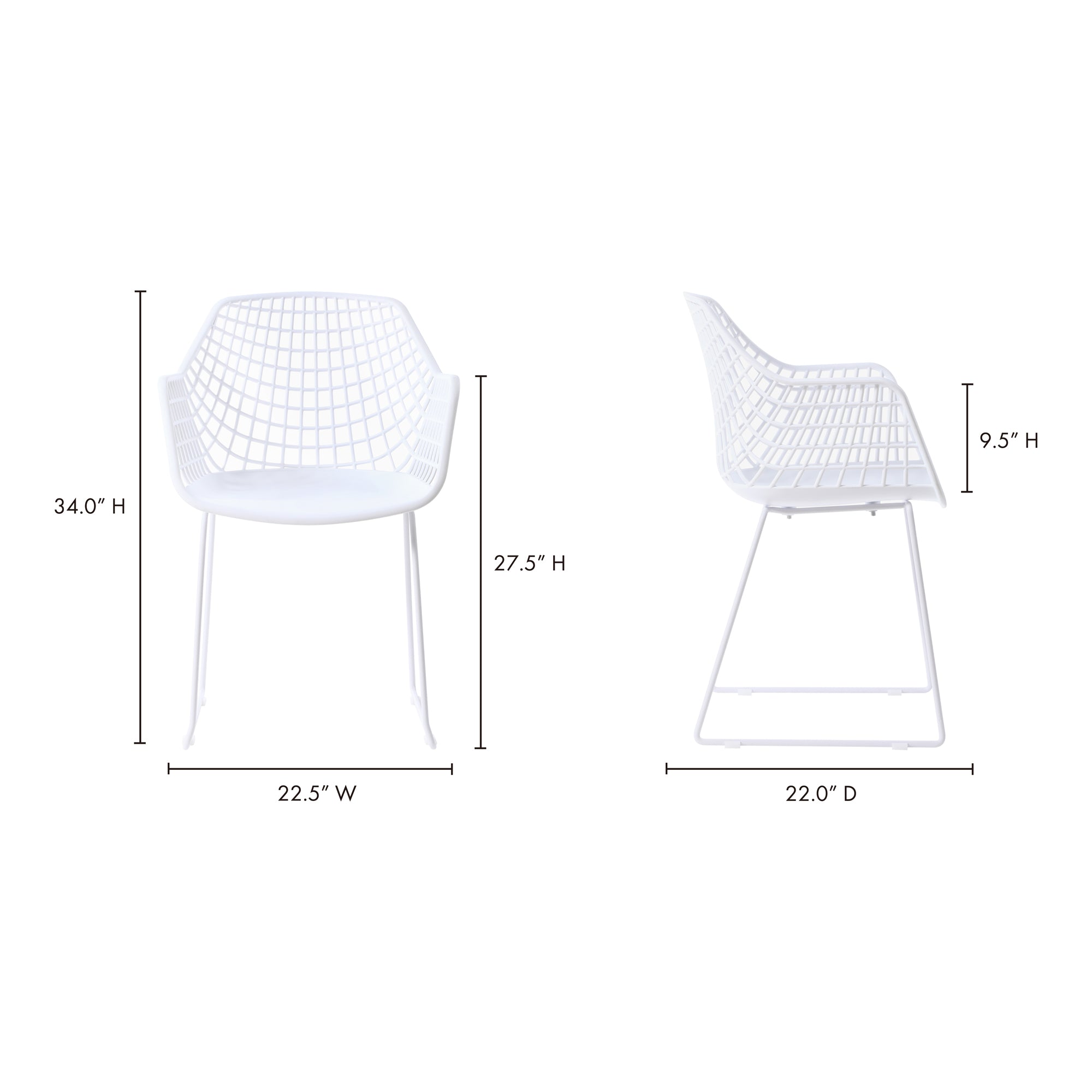 Honolulu Chair White - Set Of Two