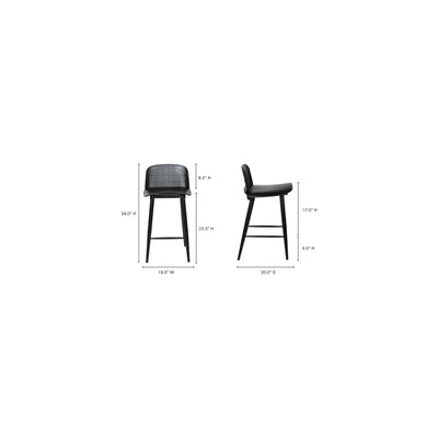 Looey Counter Stool Black - Set Of Two by Moe's Home