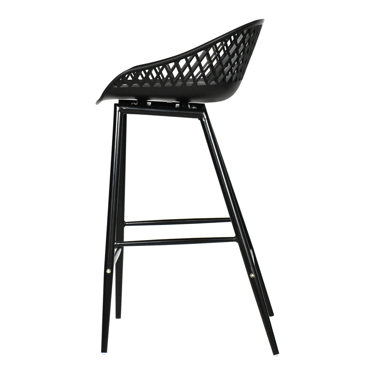 Piazza Outdoor Counter Stool Black - Set Of Two by Moe's Home