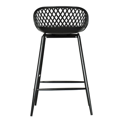 Piazza Outdoor Counter Stool Black - Set Of Two