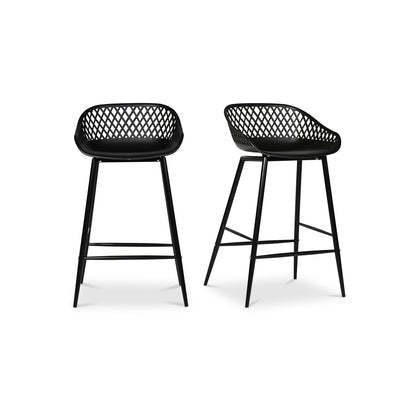Piazza Outdoor Counter Stool Black - Set Of Two | Black