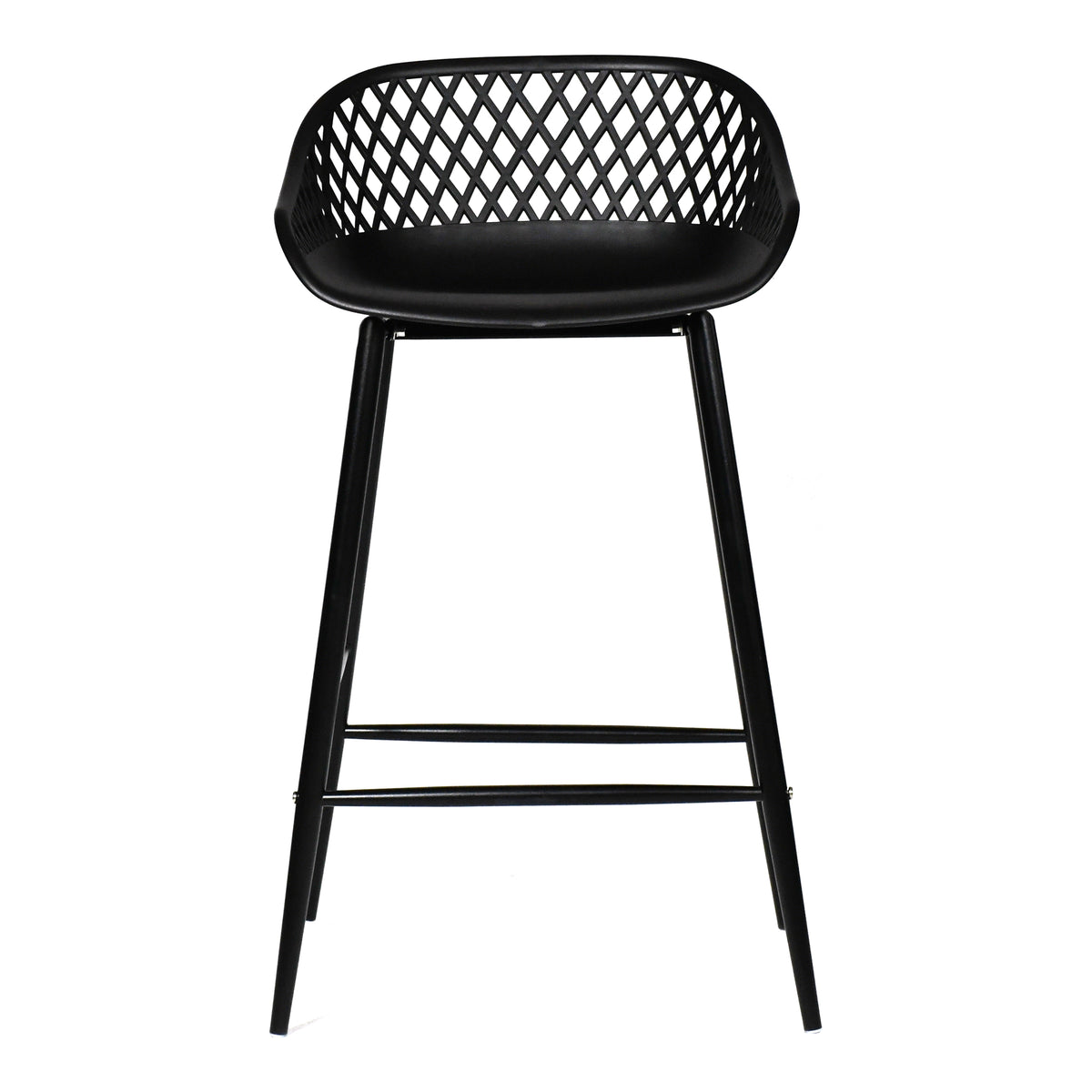 Piazza Outdoor Counter Stool Black - Set Of Two by Moe's Home