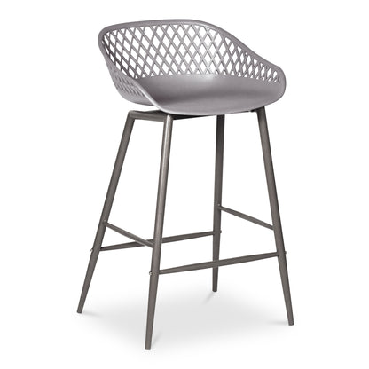 Piazza Outdoor Counter Stool Grey - Set Of Two