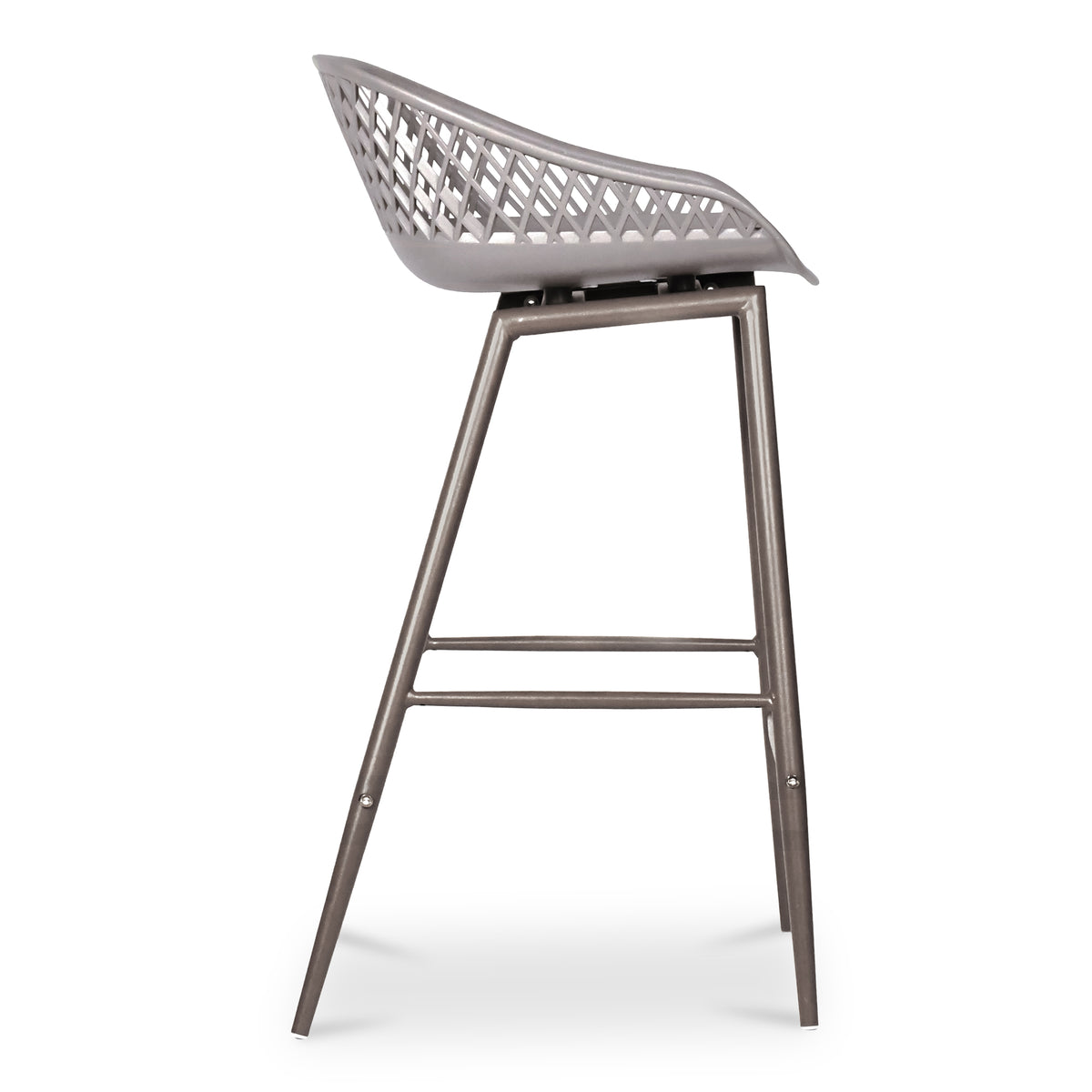 Piazza Outdoor Counter Stool Grey - Set Of Two by Moe's Home