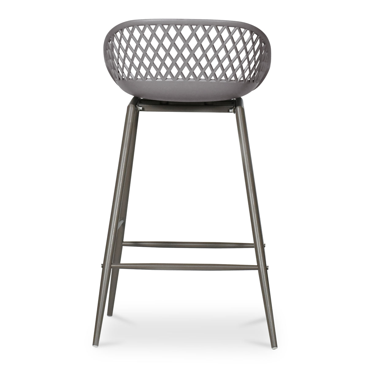 Piazza Outdoor Counter Stool Grey - Set Of Two by Moe's Home