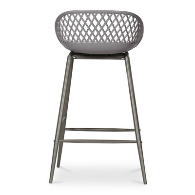 Piazza Outdoor Counter Stool Grey - Set Of Two