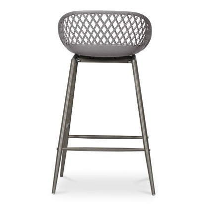 Piazza Outdoor Counter Stool Grey - Set Of Two