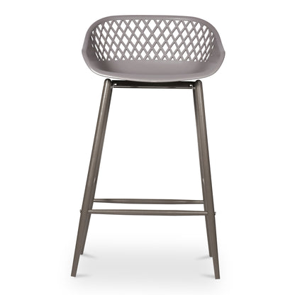 Piazza Outdoor Counter Stool Grey - Set Of Two