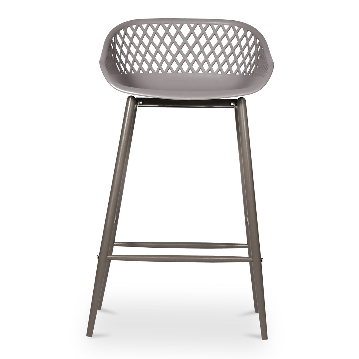 Piazza Outdoor Counter Stool Grey - Set Of Two by Moe's Home