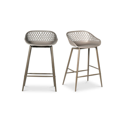 Piazza Outdoor Counter Stool Grey   Set Of Two | Grey