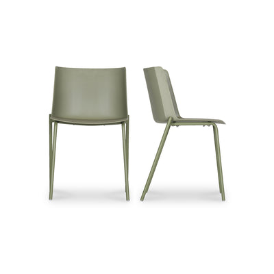 Silla Outdoor Dining Chair Sage Green   Set Of Two | Green