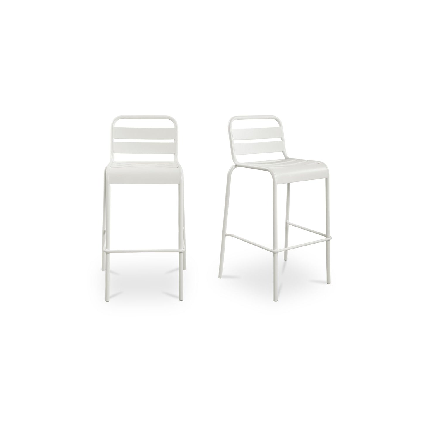 Kade Outdoor Bar Stool White Set of Two by Moe's Home