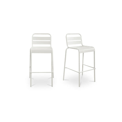 Kade Outdoor Bar Stool White Set of Two by Moe's Home