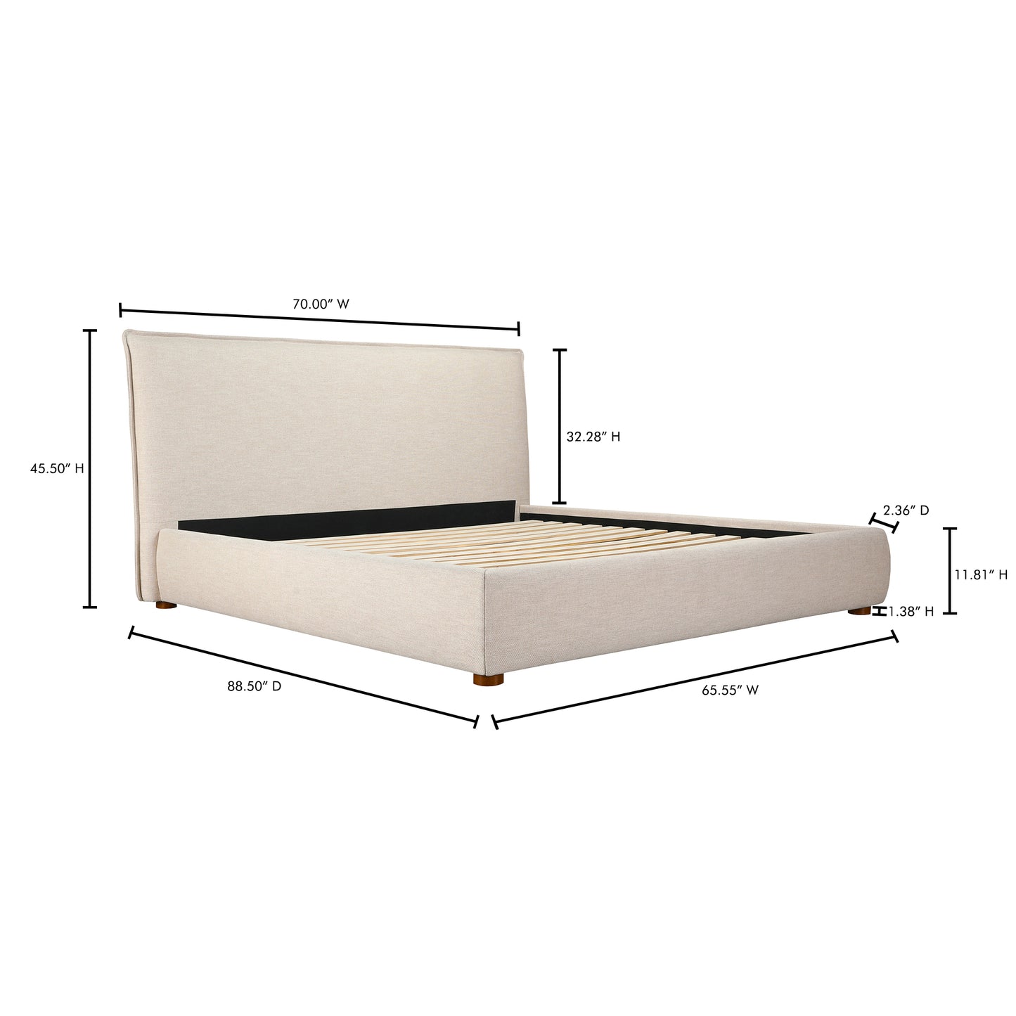 Luzon Queen Bed Wheat by Moe's Home
