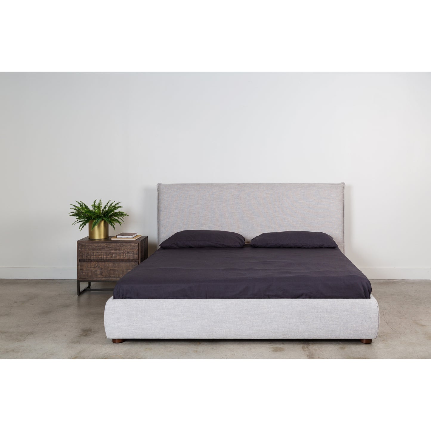 Luzon King Bed Light Grey by Moe's Home