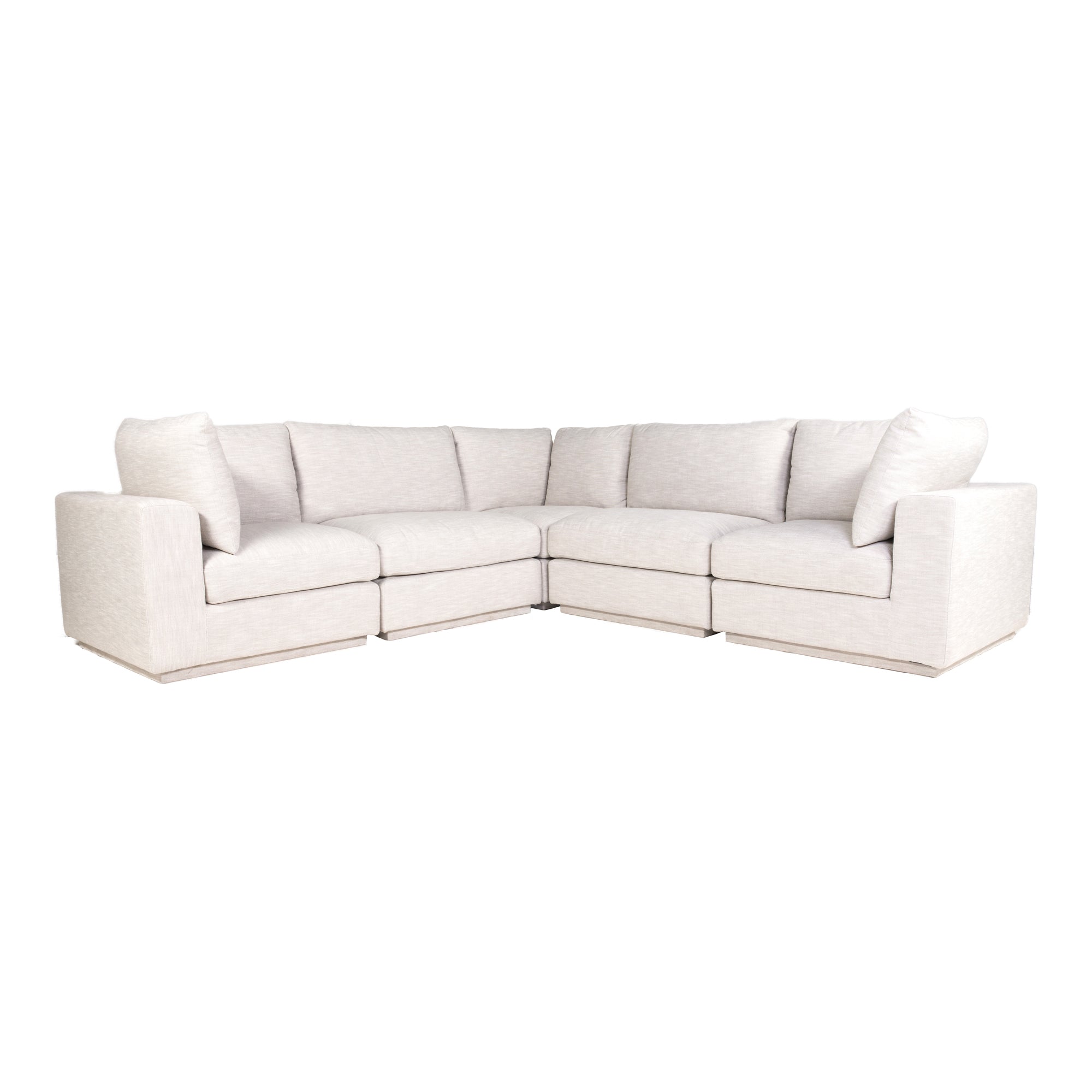 Justin Classic L-Shaped Modular Sectional Taupe | Grey