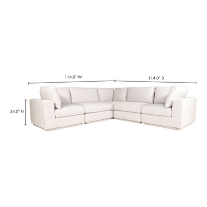Justin Classic L-Shaped Modular Sectional Taupe