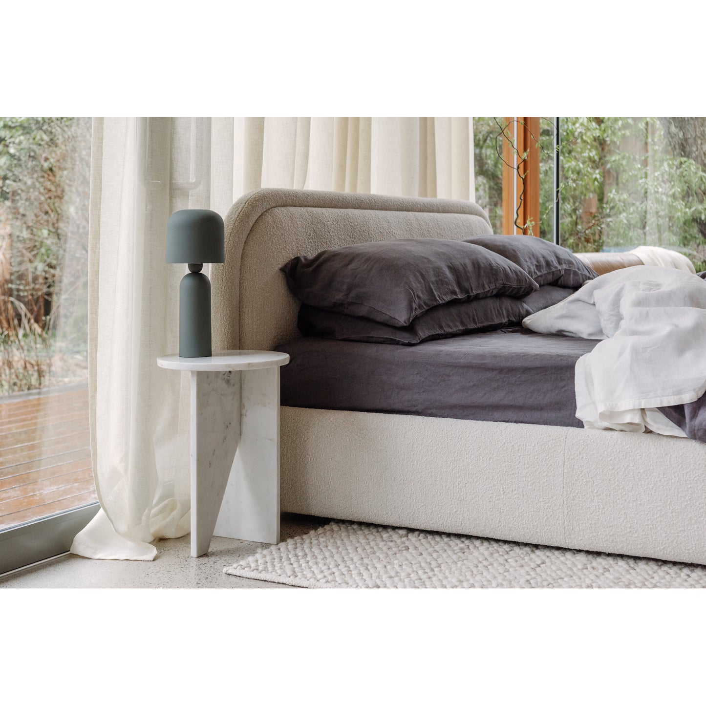 Colin King Bed Oatmeal by Moe's Home