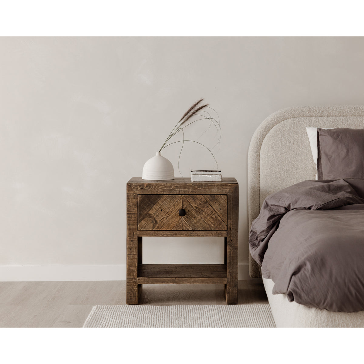 Colin King Bed Oatmeal by Moe's Home