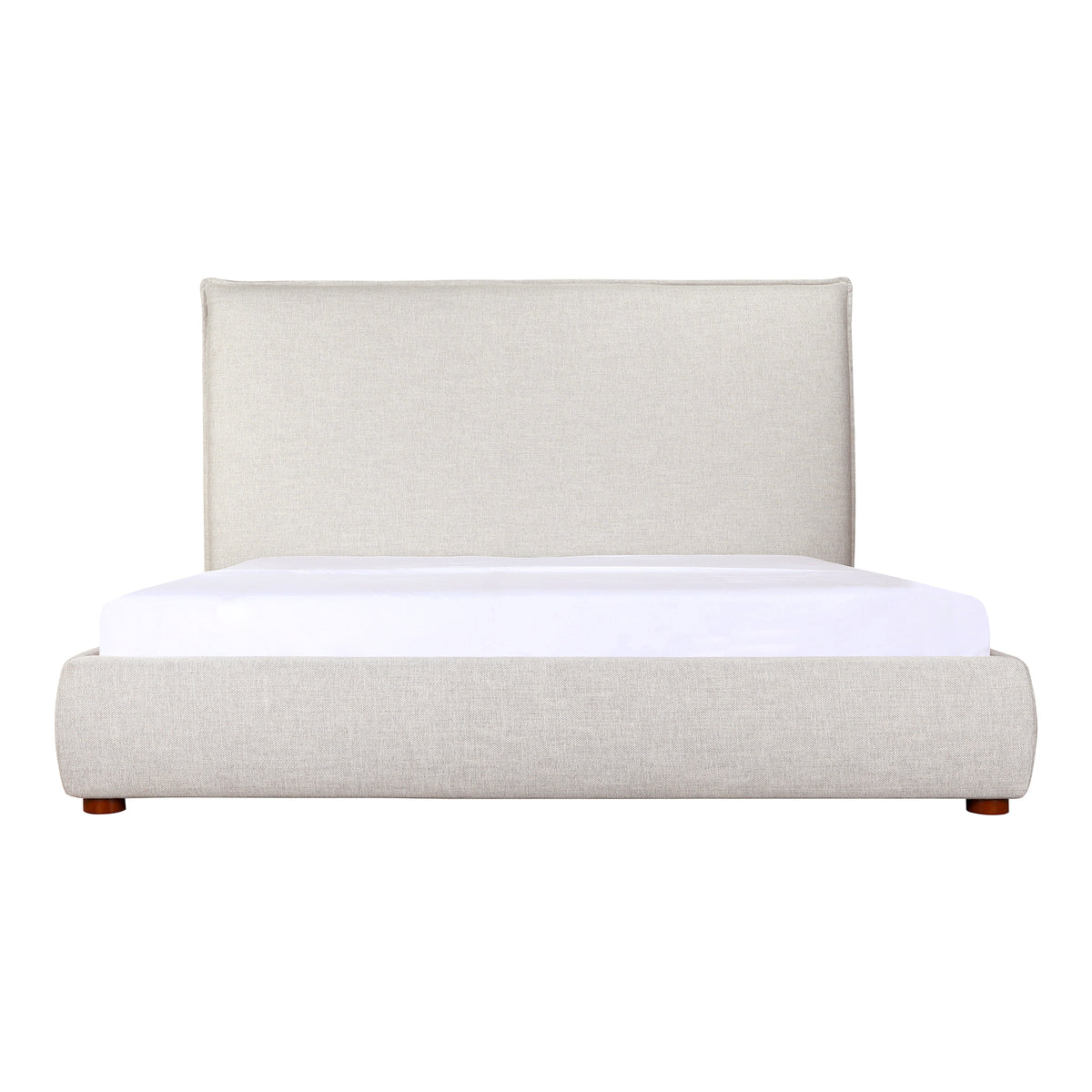 Luzon King Bed Tall Headboard Light Grey by Moe's Home