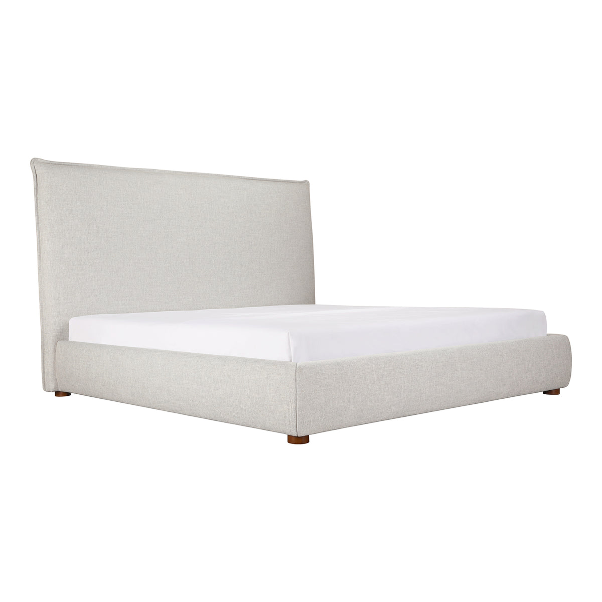 Luzon King Bed Tall Headboard Light Grey by Moe's Home