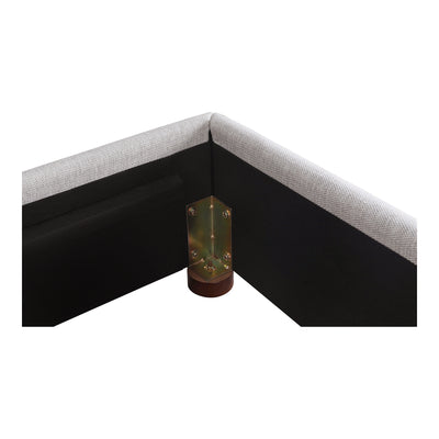 Luzon King Bed Tall Headboard Light Grey by Moe's Home