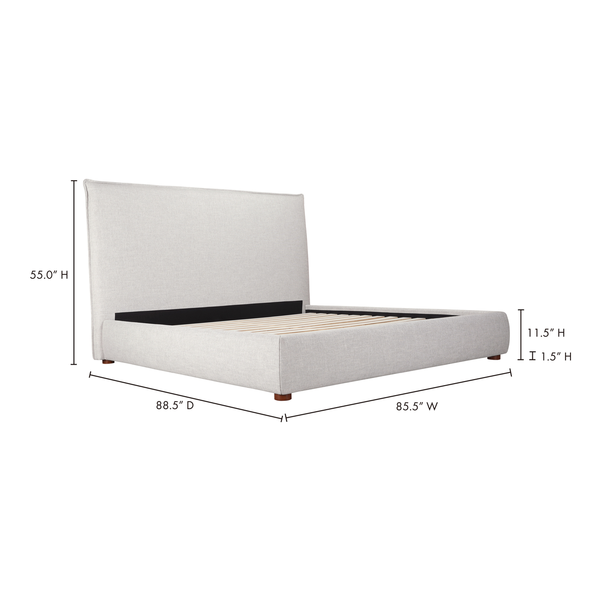 Luzon King Bed Tall Headboard by Moe's Home